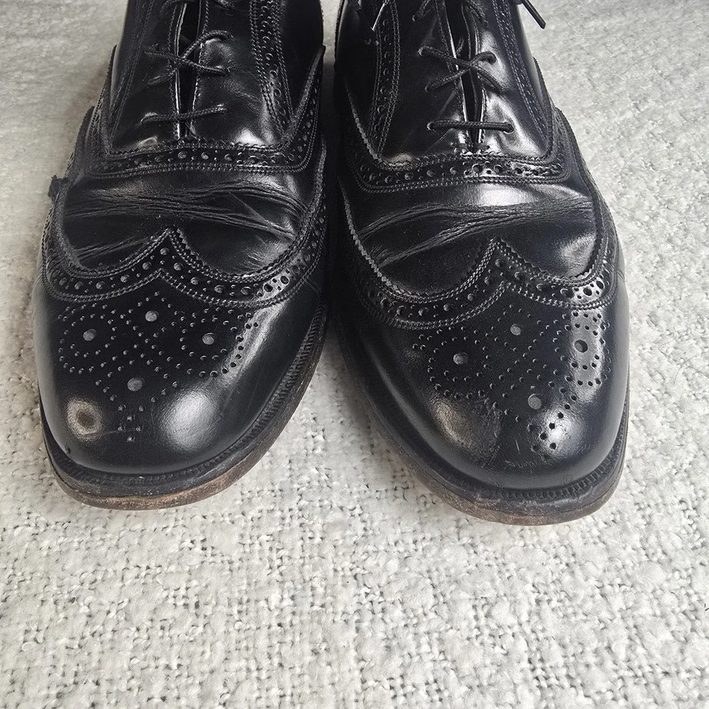 Florsheim Imperial Wingtip 92329 Black Leather Dress Formal Shoes Mens 10 1/2 D‎
